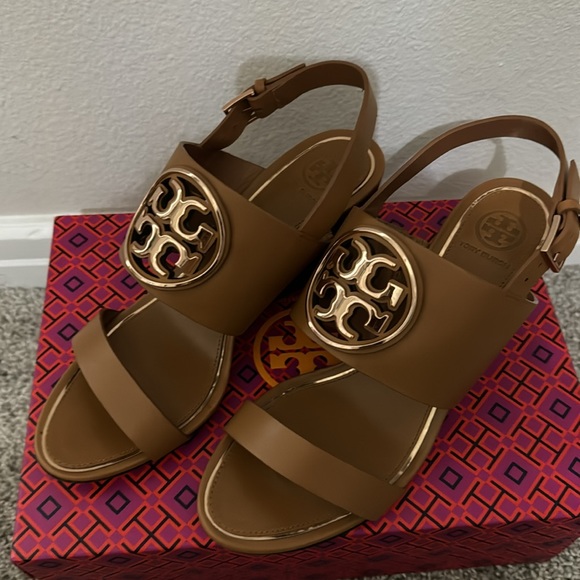 Tory Burch Wedge Sandals - Picture 2 of 5